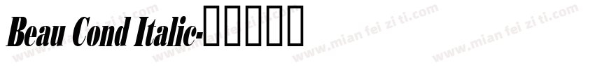 Beau Cond Italic字体转换
